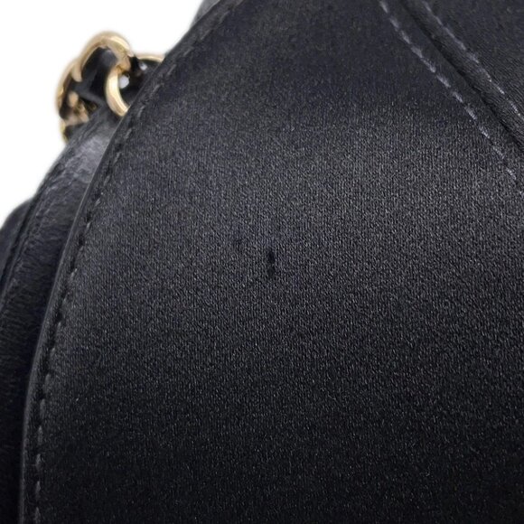 CHANEL Camellia ChainPochette Satin/Leather Black - Picture 6 of 15